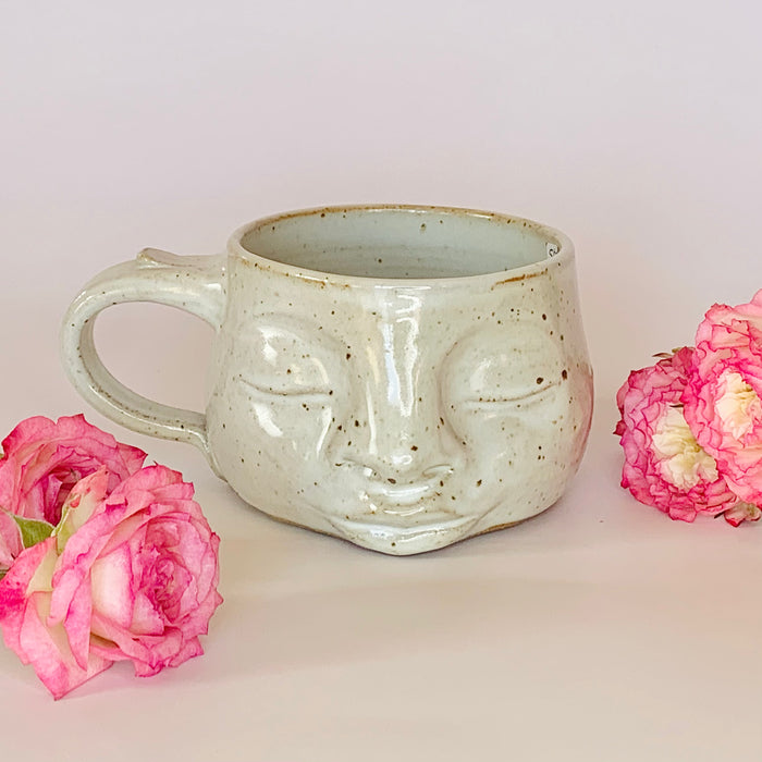 Serene Face Mug / White