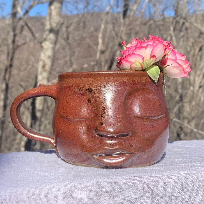 Serene Face Mug / Rust