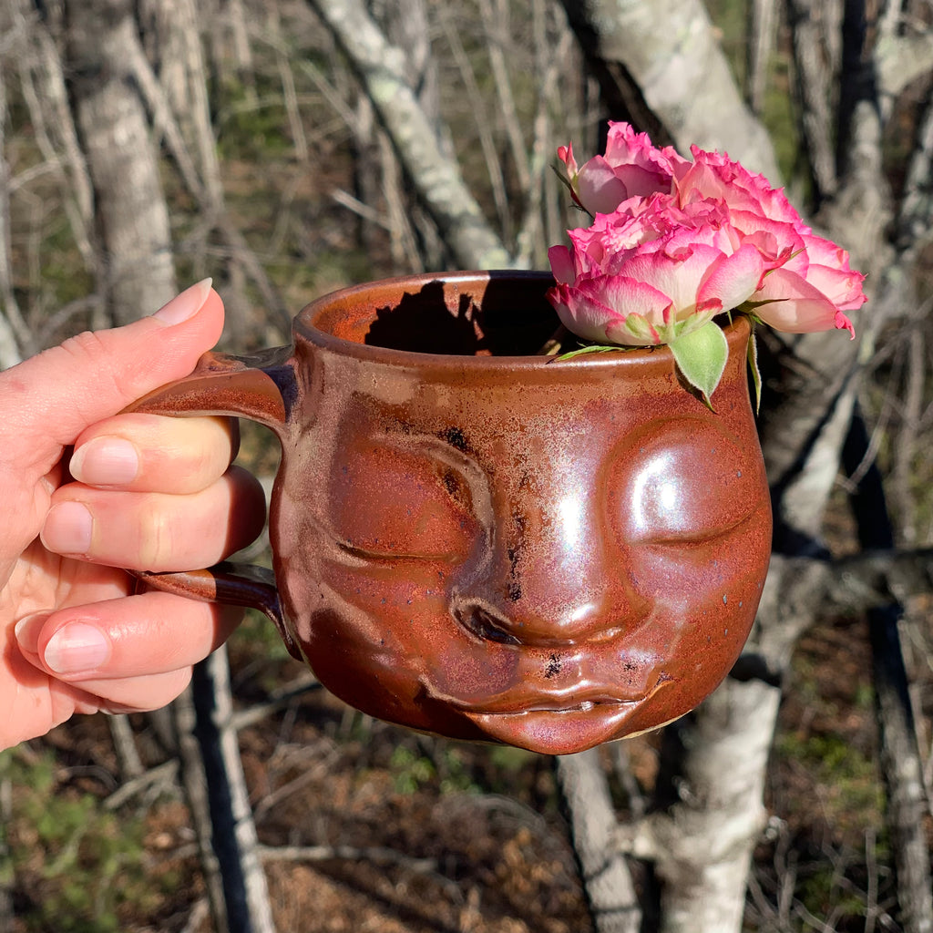 Serene Face Mug / Rust