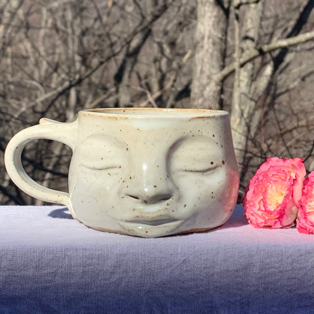 Serene Face Mug / White