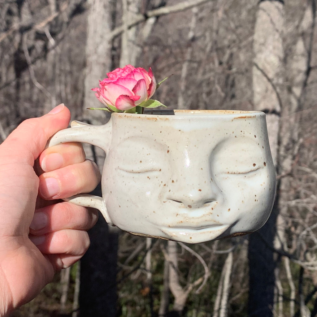 Serene Face Mug / White